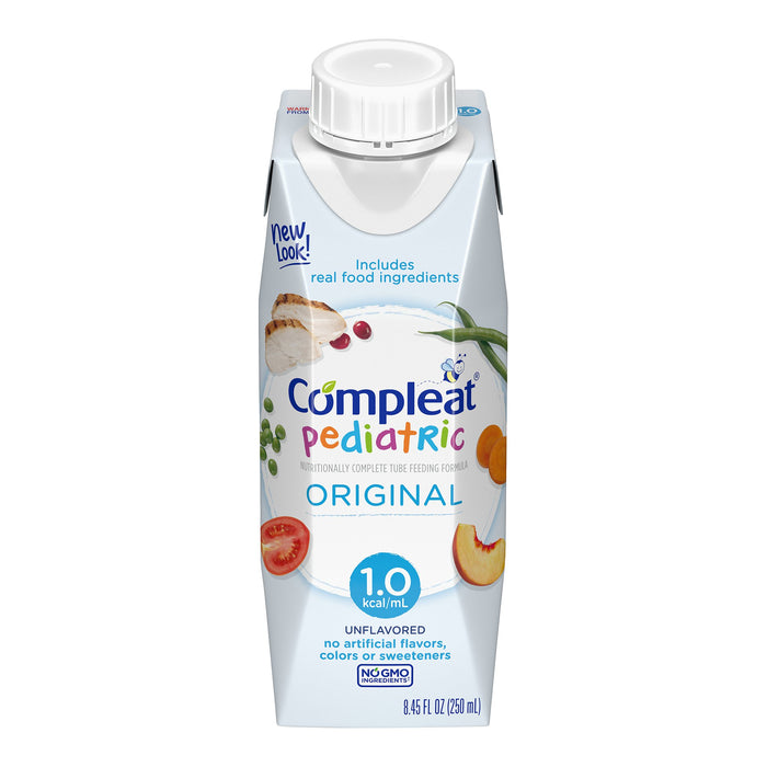 Nestle Healthcare Nutrition-10043900142408 Pediatric Tube Feeding Formula Compleat Pediatric 8.45 oz. Reclosable Carton Ready to Use Unflavored Ages 1-13 Years