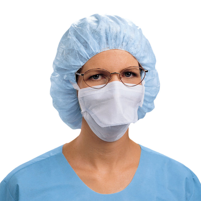 O&M Halyard Inc-48220 Surgical Mask Duckbill Tie Closure One Size Fits Most Blue NonSterile Not Rated Adult