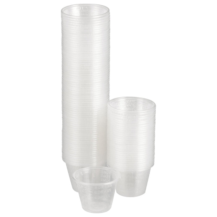 McKesson-16-9505 Graduated Medicine Cup 1 oz. Clear Plastic Disposable