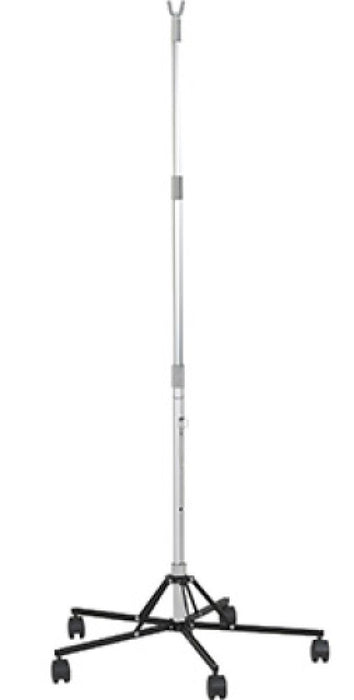 Drive Medical-MS391520 Disposable IV Stand Floor Stand 2-Hook 5 Caster Plastic Base