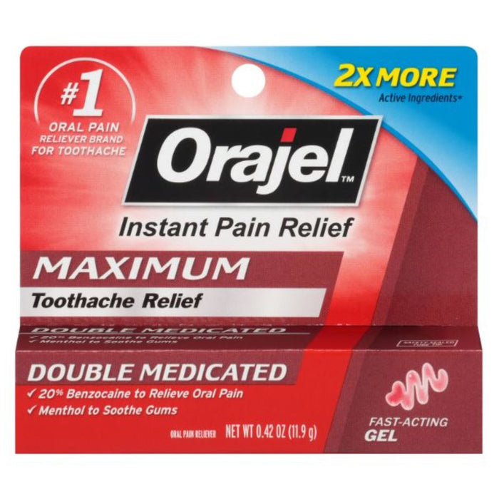 Dennison Pharmaceuticals-10310028313 Oral Pain Relief Orajel 20% Strength Benzocaine Oral Gel 0.42 oz.