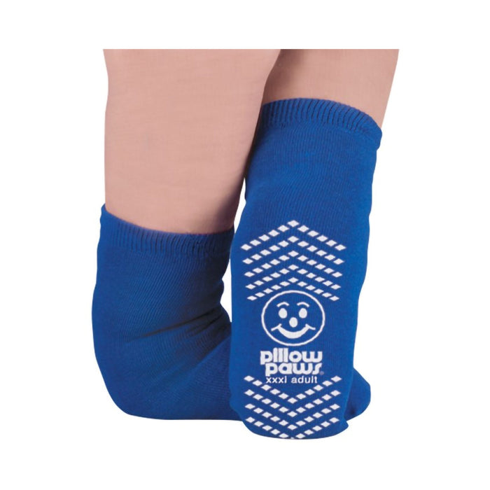 Principle Business Enterprises-1099 Slipper Socks Pillow Paws Bariatric 3X-Large Royal Blue Ankle High