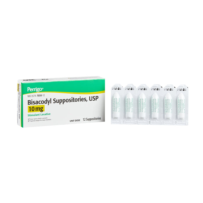 Perrigo Company-00574705012 Laxative Perrigo Suppository 12 per Box 10 mg Strength Bisacodyl USP