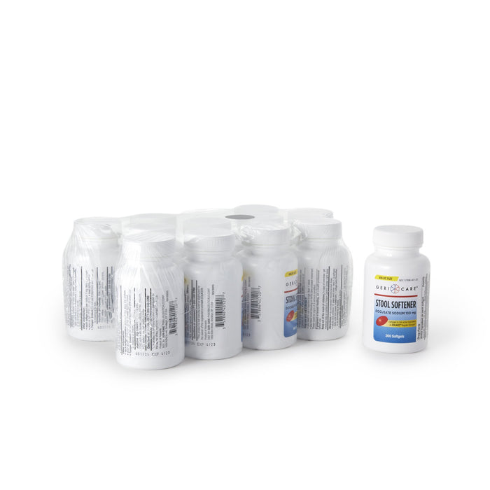 McKesson-401-20-GCP Stool Softener Geri-Care Softgel 200 per Bottle 100 mg Strength Docusate Sodium