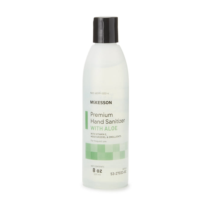 McKesson-53-27033-8C Hand Sanitizer with Aloe Premium 8 oz. Ethyl Alcohol Gel Bottle