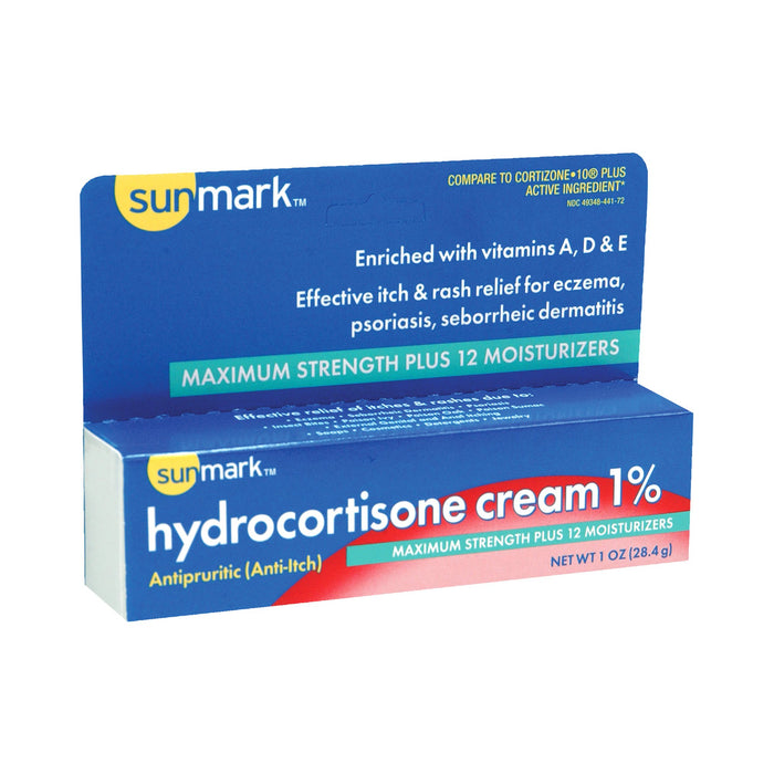 McKesson-49348044172 Itch Relief sunmark 1% Strength Cream 1 oz. Tube