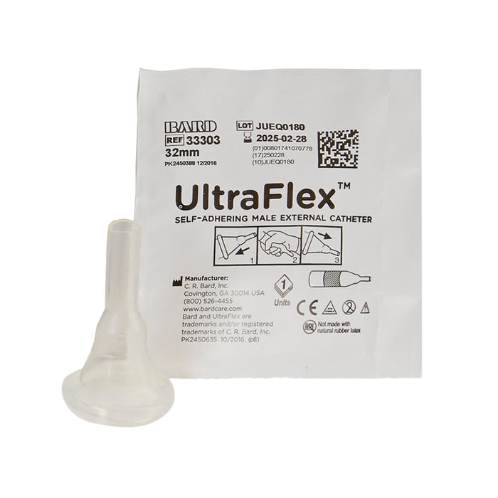 Bard-33303 Male External Catheter UltraFlex Self-Adhesive Band Silicone Intermediate