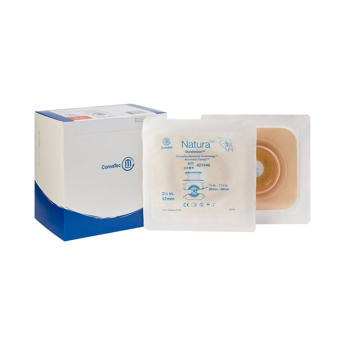 ConvaTec-421040 Ostomy Barrier Natura Moldable Durahesive Adhesive 57 mm Flange Sur-Fit Natura System Hydrocolloid Tape Collar 7/8 to 1-1/4 Inch Opening