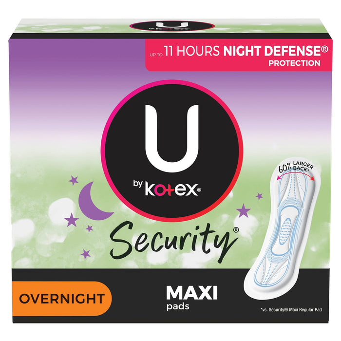 Kimberly Clark-01404 Feminine Pad U by Kotex Security Maxi / Overnight Heavy Absorbency