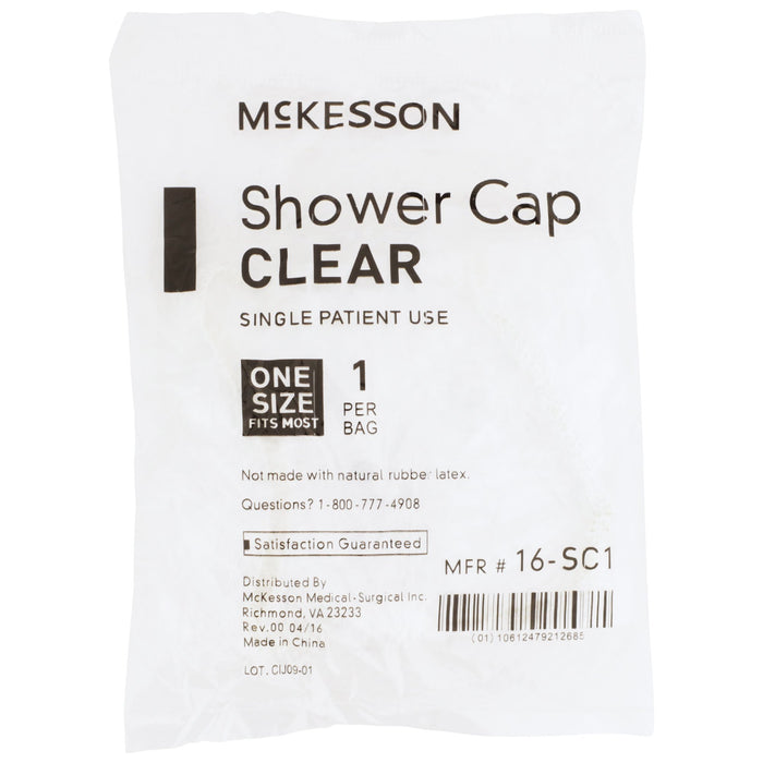 McKesson-16-SC1 Shower Cap One Size Fits Most Clear