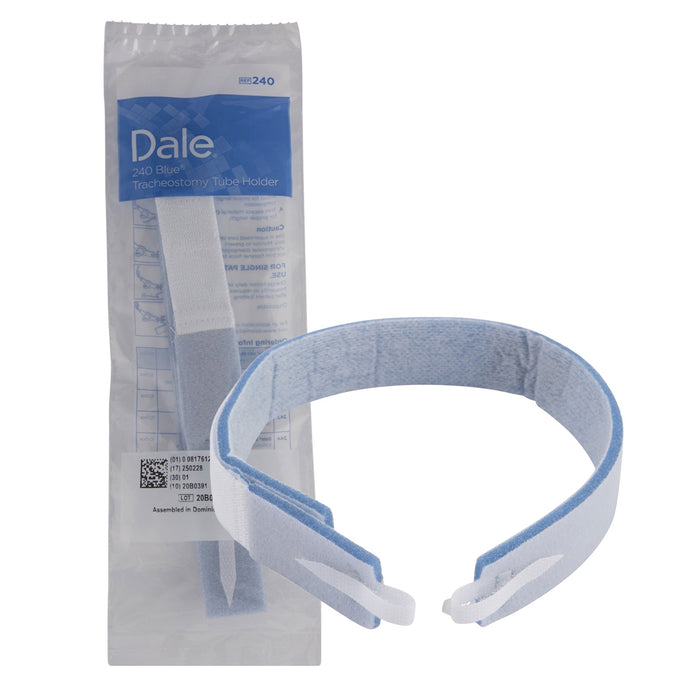 Dale Medical Products-240 Tracheostomy Tube Holder Dale One Size Fits Most Blue Fastener Tab