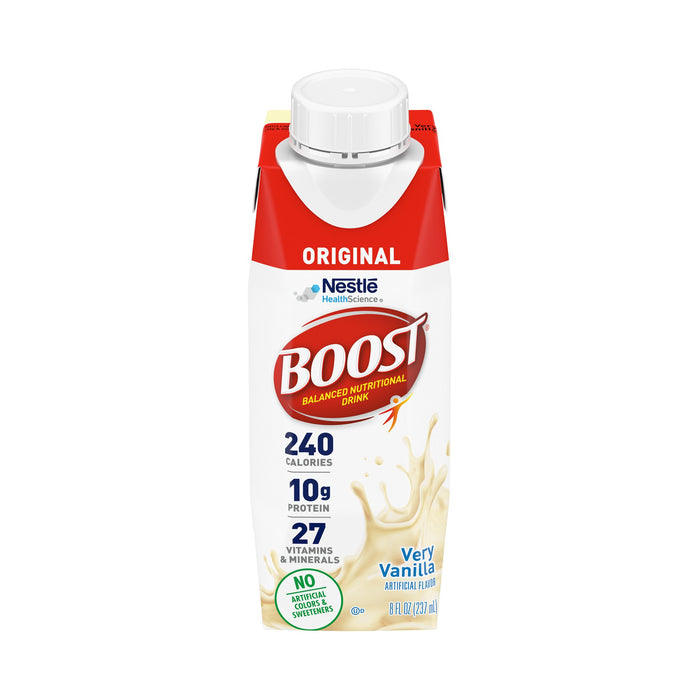 Nestle Healthcare Nutrition-00043900582764 Oral Supplement Boost Original Very Vanilla Flavor Ready to Use 8 oz. Carton