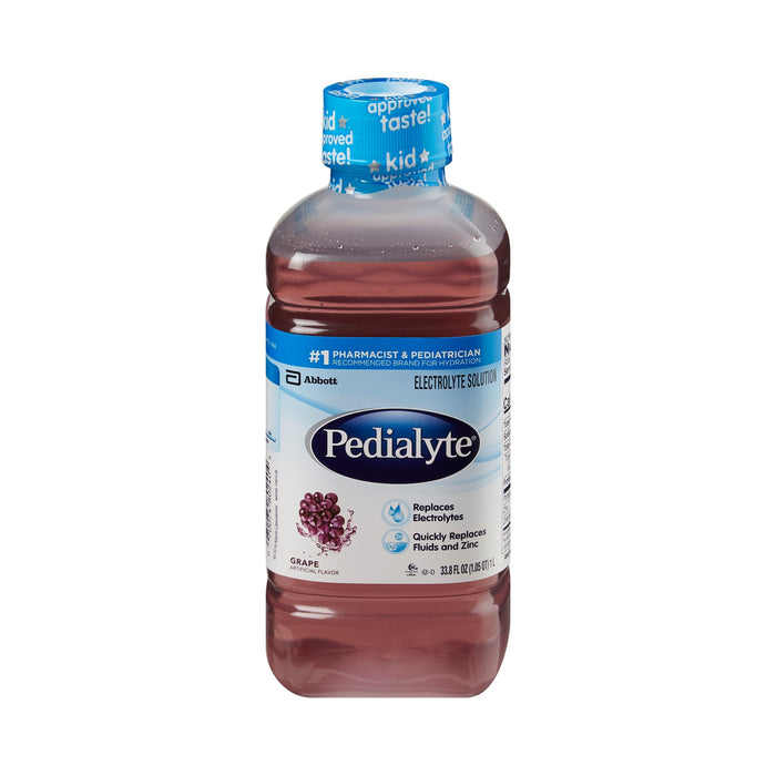 Abbott Nutrition-00240 Oral Electrolyte Solution Pedialyte Grape Flavor 33.8 oz.