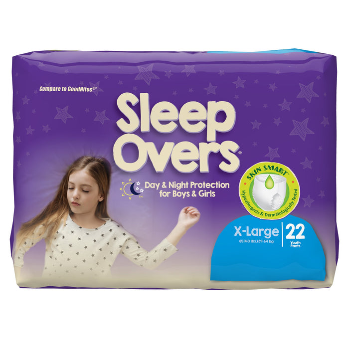 First Quality-SLP05303 Unisex Youth Absorbent Underwear Cuties Sleep Overs Pull On with Tear Away Seams X-Large Disposable Heavy Absorbency