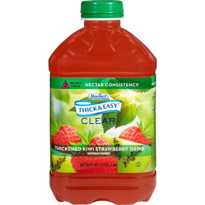 Hormel Food Sales-27930 Thickened Beverage Thick & Easy 46 oz. Bottle Kiwi Strawberry Flavor Ready to Use Nectar Consistency