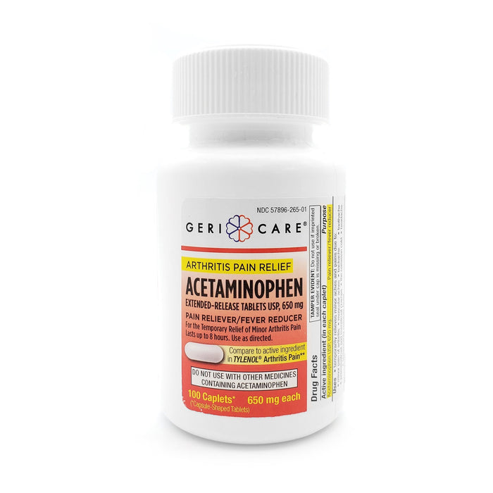 McKesson-265-01-HST Pain Relief 650 mg Strength Acetaminophen Tablet 100 per Bottle