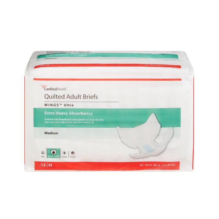 Cardinal-77073 Unisex Adult Incontinence Brief Wings Ultra Medium Disposable Heavy Absorbency