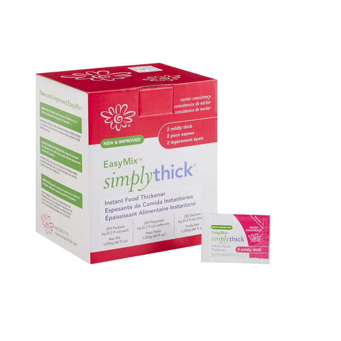 Simply Thick-STIND200L2 Food and Beverage Thickener SimplyThick Easy Mix 6 Gram Individual Packet Unflavored Gel Nectar Consistency