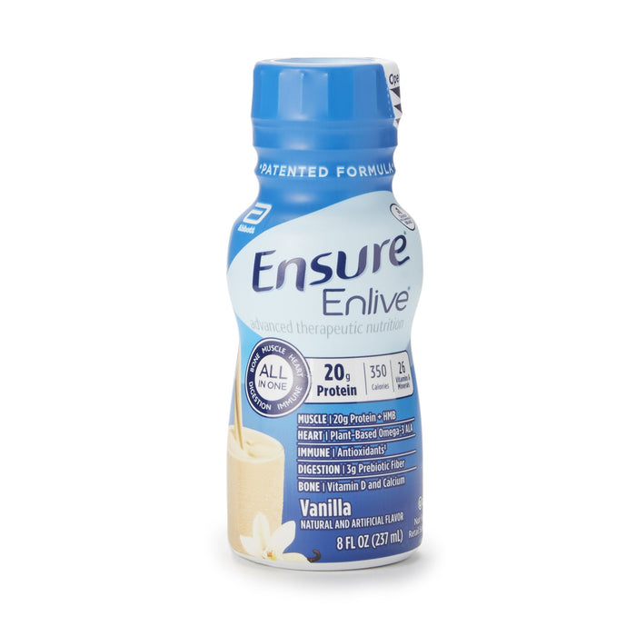 Abbott Nutrition-64286 Oral Supplement Ensure Enlive Advanced Nutrition Shake Vanilla Flavor Ready to Use 8 oz. Bottle