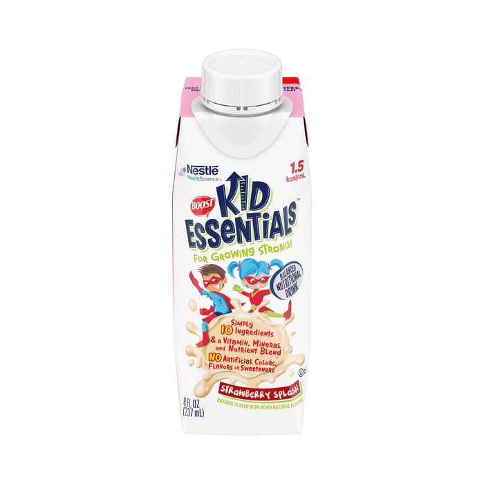 Nestle Healthcare Nutrition-00043900649948 Pediatric Oral Supplement / Tube Feeding Formula Boost Kid Essentials 1.5 Strawberry Splash Flavor 8 oz. Carton Ready to Use