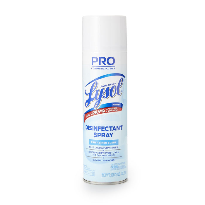 Lagasse-RAC74828CT Professional Lysol Surface Disinfectant Alcohol Based Aerosol Spray Liquid 19 oz. Can Crisp Linen Scent NonSterile