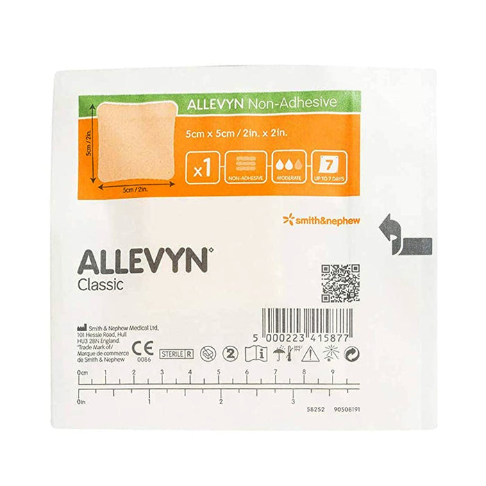 Smith & Nephew-66027643 Foam Dressing Allevyn 2 X 2 Inch Square Non-Adhesive without Border Sterile