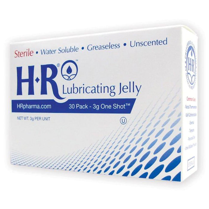 HR Pharmaceuticals-208 Lubricating Jelly HR One Shot 3 Gram Individual Packet Sterile
