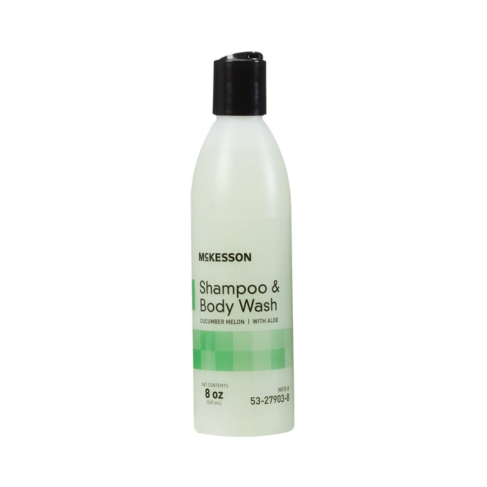 McKesson-53-27903-8 Shampoo and Body Wash 8 oz. Flip Top Bottle Cucumber Melon Scent