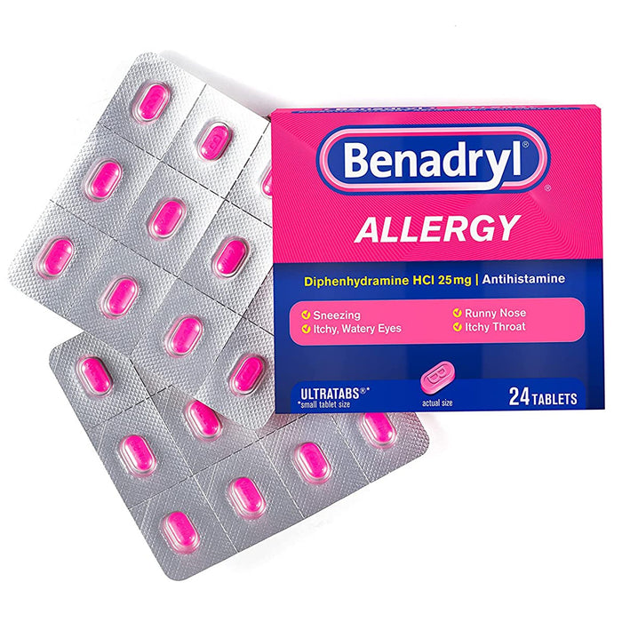 Johnson & Johnson Consumer-10312547170311 Allergy Relief Benadryl 25 mg Strength Tablet 24 per Box