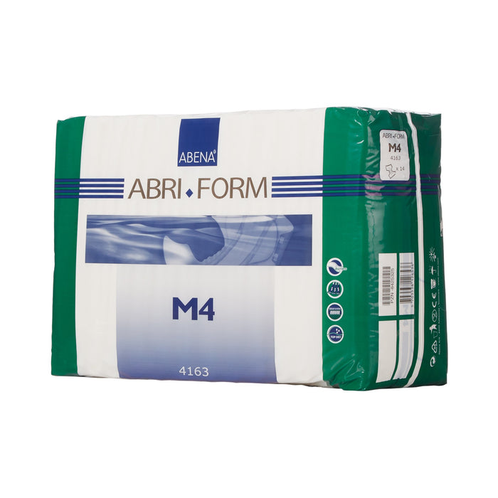Abena North America-4163 Unisex Adult Incontinence Brief Abri-Form Comfort M4 Medium Disposable Heavy Absorbency