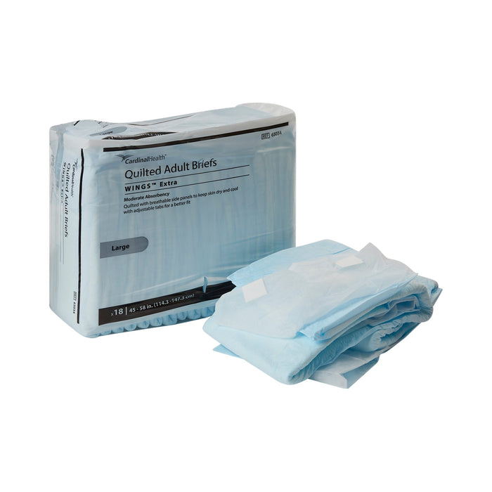 Cardinal-65034 Unisex Adult Incontinence Brief Simplicity Large Disposable Moderate Absorbency