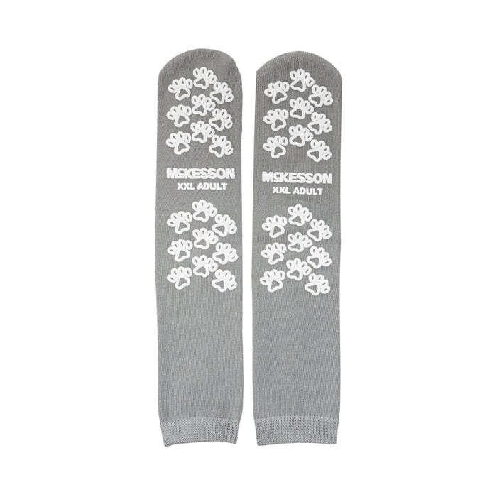 McKesson-40-3800-001 Slipper Socks Terries 2X-Large Gray Above the Ankle