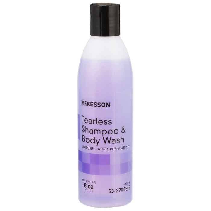 McKesson-53-29003-8 Tearless Shampoo and Body Wash 8 oz. Flip Top Bottle Lavender Scent