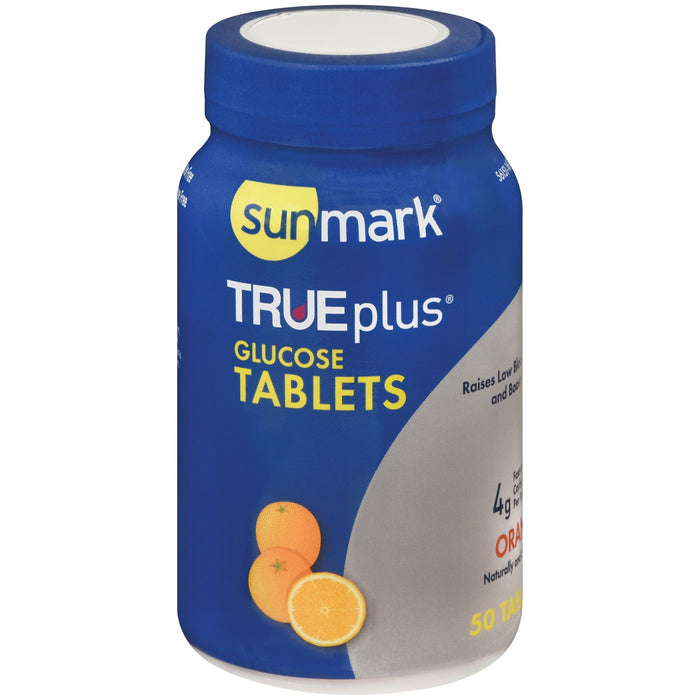 McKesson-56151161051 Glucose Supplement sunmark TRUEplus 50 per Bottle Chewable Tablet Orange Flavor