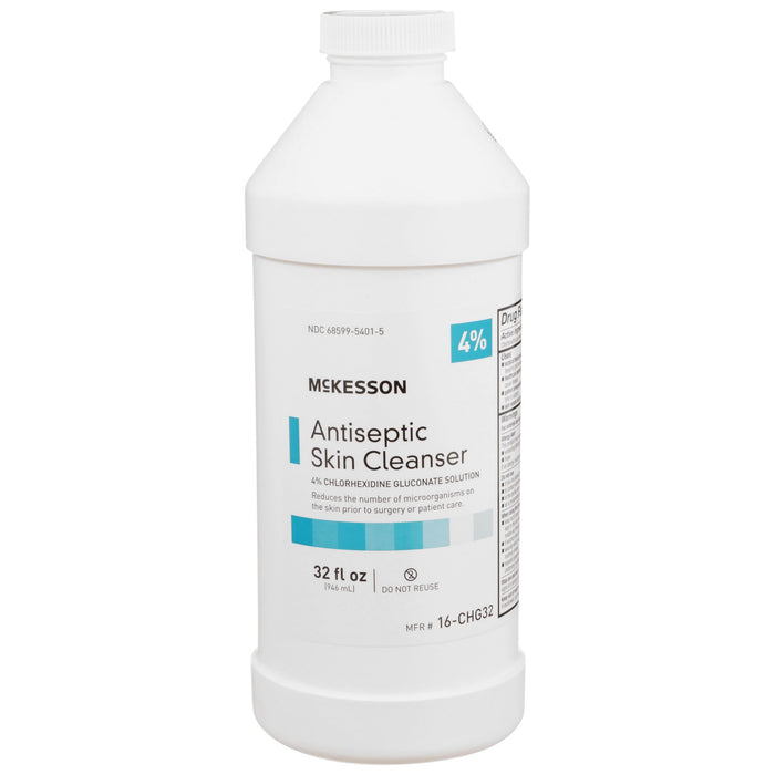 McKesson-16-CHG32 Antiseptic Skin Cleanser 32 oz. Bottle 4% Strength CHG (Chlorhexidine Gluconate) / Isopropyl Alcohol NonSterile