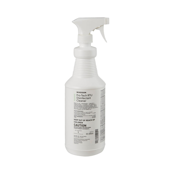 McKesson-53-28564 Pro-Tech Surface Disinfectant Cleaner Ammoniated J-Fill Dispensing Systems Liquid 32 oz. Bottle Floral Scent NonSterile