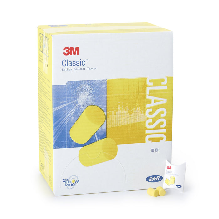 3M-310-1001 Ear Plugs 3M E-A-R Classic Cordless One Size Fits Most Yellow
