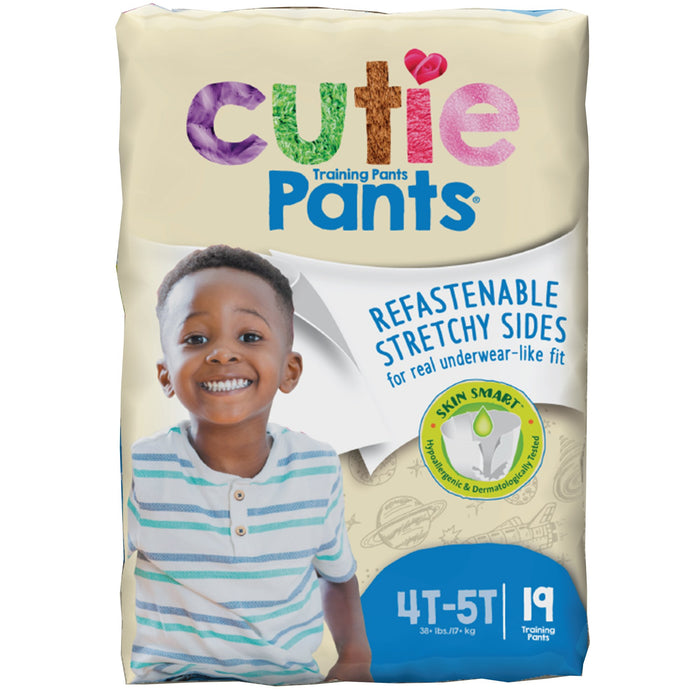First Quality-CR9007 Male Toddler Training Pants Cutie Pants Pull On with Tear Away Seams Size 4T to 5T Disposable Heavy Absorbency