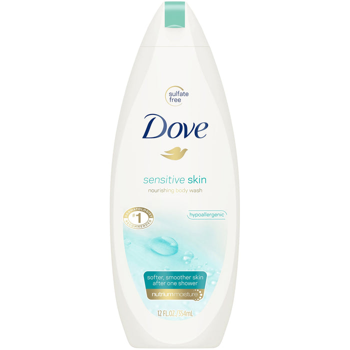 Unilever-01111112212 Body Wash Dove Sensitive Skin Liquid 12 oz. Bottle Unscented