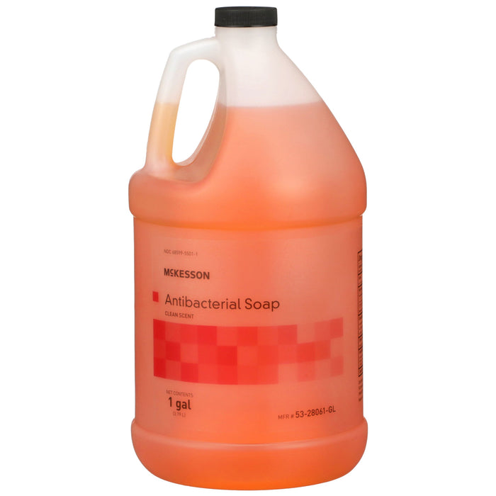 McKesson-53-28061-GL Antibacterial Soap Liquid 1 gal. Pump Bottle Clean Scent