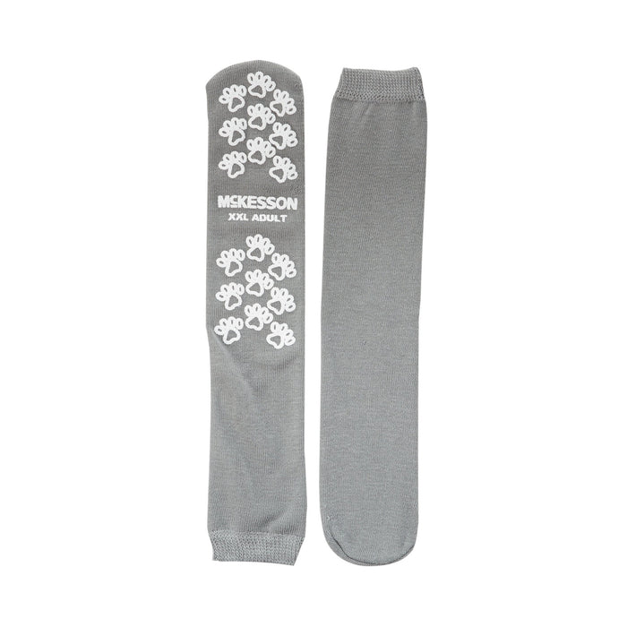 McKesson-40-3800 Slipper Socks Terries 2X-Large Gray Above the Ankle