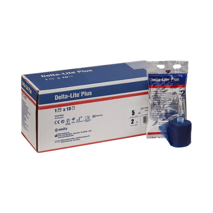 BSN Medical-7345820 Cast Tape Delta-Lite Plus 2 Inch X 12 Foot Fiberglass / Resin Deep Blue