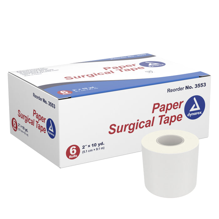 Dynarex-3553 Medical Tape Dynarex Porous Paper 2 Inch X 10 Yard White NonSterile