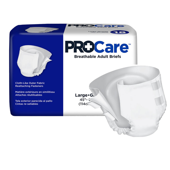 First Quality-CRB-013/1 Unisex Adult Incontinence Brief ProCare Large Disposable Heavy Absorbency