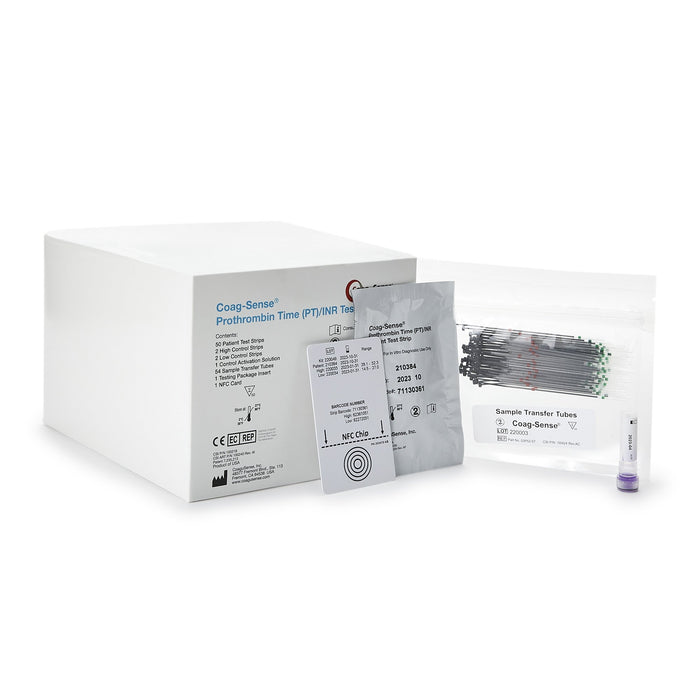 Coagusense-03P56-50 Rapid Test Kit Coag-Sense Professional Blood Coagulation Test Prothrombin Time Test (PT/INR) Whole Blood Sample 50 Tests CLIA Waived