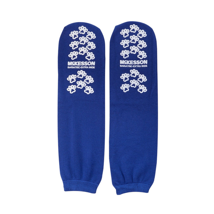 McKesson-40-1099-001 Slipper Socks Terries Bariatric / Extra Wide Royal Blue Above the Ankle