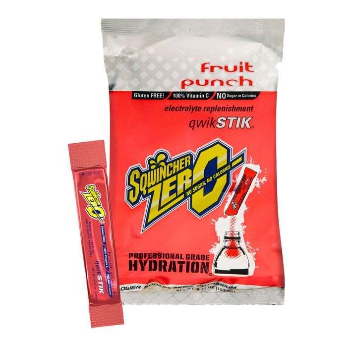 Kent Precision Foods-159060102 Electrolyte Replenishment Drink Mix Sqwincher Quik Stik Zero Fruit Punch Flavor 0.11 oz.