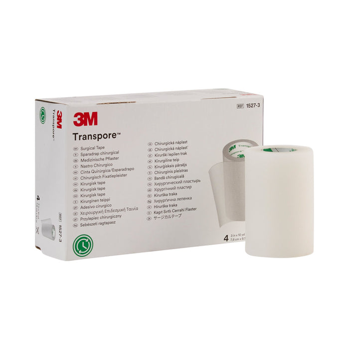 3M-1527-3 Medical Tape 3M Transpore Porous Plastic 3 Inch X 10 Yard Transparent NonSterile