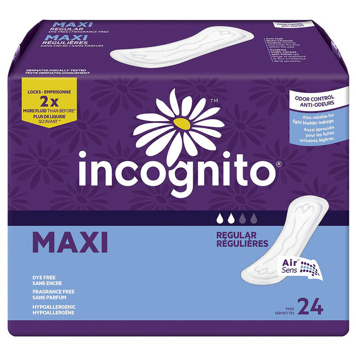 First Quality-10006606 Feminine Pad Incognito Maxi Regular Absorbency