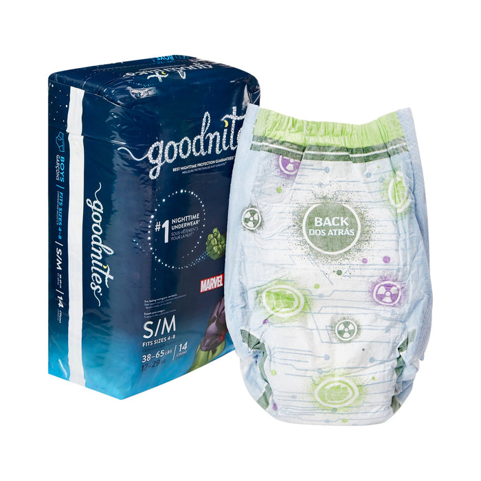 Kimberly Clark-41313 Male Youth Absorbent Underwear GoodNites Pull On with Tear Away Seams Small / Medium Disposable Heavy Absorbency
